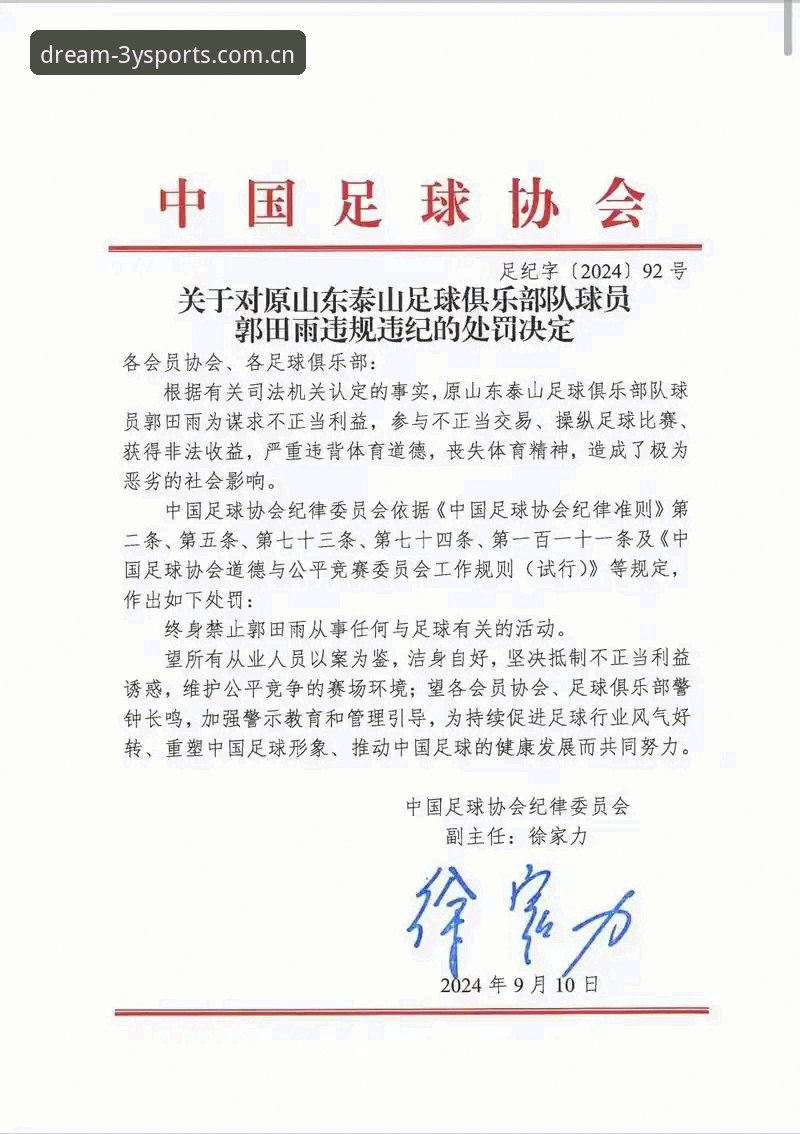 YSPORTS平台使用指南 中国足协第三批禁足名单最新动态:17人终身禁赛,48人遭重罚